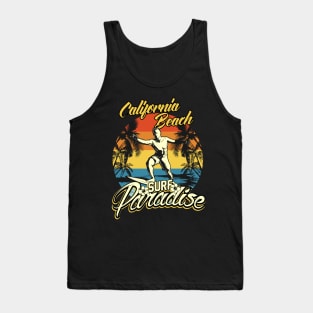 California Beach Surfing Tank Top